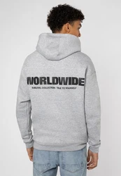 SUBLEVEL Hoodie WORLDWIDE, Eight2Nine Sweatshirt Grau/Hellgrau/Dunkelgrau