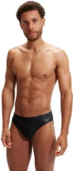 Speedo Badehose Medley Logo 7cm Brief SCHWARZ/GRAU