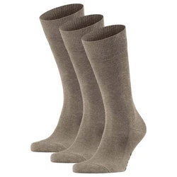 FALKE Kurzsocken Herren Family SO (3er Pack) Grau/Khaki/Beige/Braun