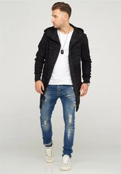 behype Strickjacke ELIJA Schwarz/Dunkelgrau/Grau