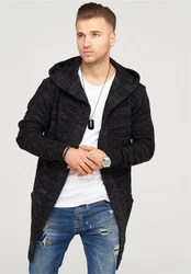 behype Strickjacke ELIJA Schwarz/Dunkelgrau/Grau