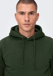 ONLY & SONS Sweatshirt ONSCERES HOODIE SWEAT Dunkelgrün/Grün