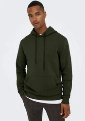 ONLY & SONS Sweatshirt ONSCERES HOODIE SWEAT Dunkelgrün/Grün