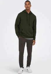 ONLY & SONS Sweatshirt ONSCERES HOODIE SWEAT Dunkelgrün/Grün