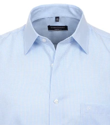 CASAMODA Businesshemd Kurzarm Hellblau/Blau