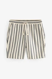 Webshorts Gestreifte texturierte Dock-Shorts (1-tlg)