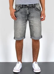ESRA Herren Jeans Shorts Bermuda AS431 