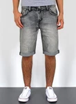 ESRA Herren Jeans Shorts Bermuda AS431 