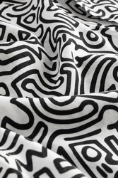 Next Kurzarmhemd mit Print Keith Haring Schwarz/Silber/Dunkelgrau/Grau