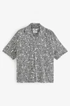 Next Kurzarmhemd mit Print Keith Haring Schwarz/Silber/Dunkelgrau/Grau