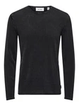 ONLY & SONS Strickpullover Schwarz/Dunkelgrau/Grau