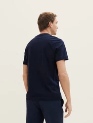 TOM TAILOR T-Shirt Logo T-Shirt 2-er Pack Kurzarm Set mit Logo Print (6356) Blau/Grau (6356)