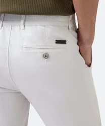 Pierre Cardin Stoffhose Lyon Bermuda Creme/Weiß/Grau