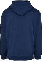 URBAN CLASSICS Kapuzensweatshirt Commuter Hoody Dunkelblau/Blau/Hellblau