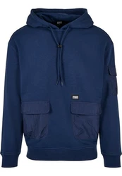 URBAN CLASSICS Kapuzensweatshirt Commuter Hoody Dunkelblau/Blau/Hellblau