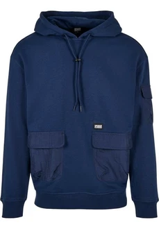 URBAN CLASSICS Kapuzensweatshirt Commuter Hoody Dunkelblau/Blau/Hellblau