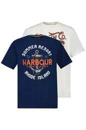 T-Shirt T-Shirt 2er-Pack Rundhals Halbarm Anker Print (2-tlg)