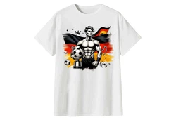 Banco T-Shirt Herren Fußball EM Deutschland Sport Trikot Weiß/Creme