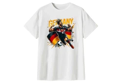 Banco T-Shirt Herren Fußball EM Deutschland Sport Trikot Grau/Schwarz/Dunkelblau/Weiß/Gelb