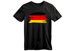 Banco T-Shirt Herren Fußball EM Deutschland Sport Trikot Schwarz/Grau/Dunkelrot