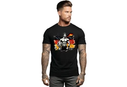 Banco T-Shirt Herren Fußball EM Deutschland Sport Trikot Schwarz/Lila/Rot