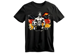 Banco T-Shirt Herren Fußball EM Deutschland Sport Trikot Schwarz/Lila/Rot