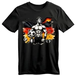 Banco T-Shirt Herren Fußball EM Deutschland Sport Trikot Schwarz/Lila/Rot