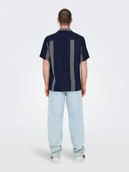 Only & Sons Hemd 'AVI' navy/wei