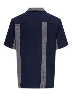 Only & Sons Hemd 'AVI' navy/wei