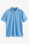 Next Bandeau-Bikini-Top Strukturiertes Golf-Polohemd Hellblau/Blau