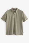 Next Bandeau-Bikini-Top Strukturiertes Golf-Polohemd Khaki/Braun/Dunkelgrün/Beige/Grau