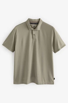 Next Bandeau-Bikini-Top Strukturiertes Golf-Polohemd Khaki/Braun/Dunkelgrün/Beige/Grau