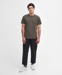 Barbour T-Shirt Langdon Pocket Tee Khaki/Dunkelgrün/Grau