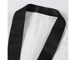 Allthemen Smokingsakko Herren Sakko Smokingjacke für Hochzeit Weiß/Silber/Braun/Grau/Creme/Schwarz