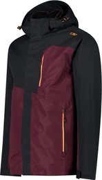 Doppeljacke MAN JACKET ZIP HOOD DETACHABLE INN. ANTRACITE-BURGUNDY