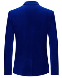 Allthemen Smokingsakko Herren Sakko Smokingjacke Regular Fit Blau/Dunkelblau