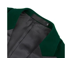 Allthemen Smokingsakko Herren Sakko Smokingjacke Regular Fit Dunkelgrün/Grün