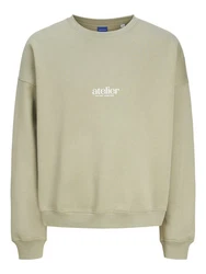 Jack & Jones Sweatshirt mit Backprint Khaki/Beige/Dunkelgrün/Grün