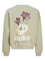 Jack & Jones Sweatshirt mit Backprint Khaki/Beige/Dunkelgrün/Grün