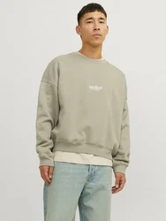 Jack & Jones Sweatshirt mit Backprint Khaki/Beige/Dunkelgrün/Grün