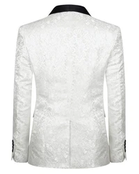 Allthemen Smokingsakko Herren Sakko Smokingjacke für Hochzeit Weiß/Silber/Braun/Grau/Creme/Schwarz