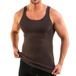 HERMKO Achselhemd Tank Top Herren 3000 Dunkelbraun/Khaki/Schwarz/Grau/Beige/Rot