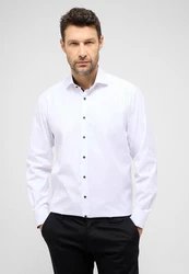Eterna Businesshemd Comfort Fit Haifischkragen Weiß/Blau/Creme