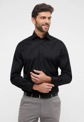 Eterna Businesshemd Hemd Langarmhemd Schwarz/Braun/Dunkelrot