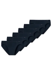 Schiesser Slip 6er Pack Cotton Essential Supermini Dunkelblau/Blau