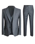Allthemen Anzug Herren Businessanzug Slim Fit Dunkelblau/Grau/Dunkelgrau/Hellblau
