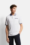 bugatti Poloshirt mit Kontraststreifen Grau/Hellblau/Weiß/Hellgrau
