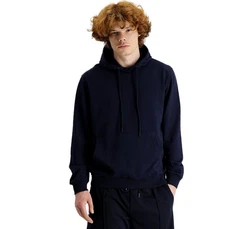 KIGILI Herren Kapuzen-Sweatshirt Regular Fit Dunkelblau/Hellblau/Blau/Braun