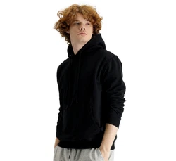 KIGILI Herren Kapuzen-Sweatshirt Regular Fit Schwarz/Braun/Hellblau