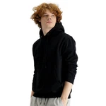 KIGILI Herren Kapuzen-Sweatshirt Regular Fit Schwarz/Braun/Hellblau